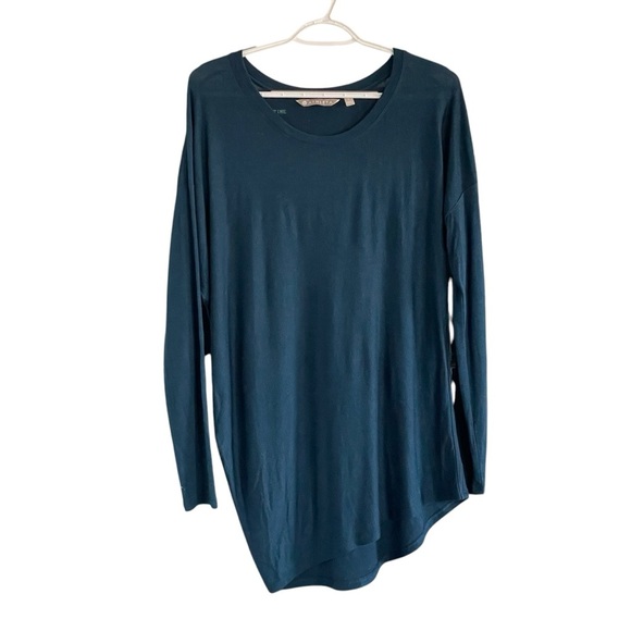Athleta Threadlight Asymmetrical Relaxed Long Sleeve Top Size Small Blue - Picture 4 of 8